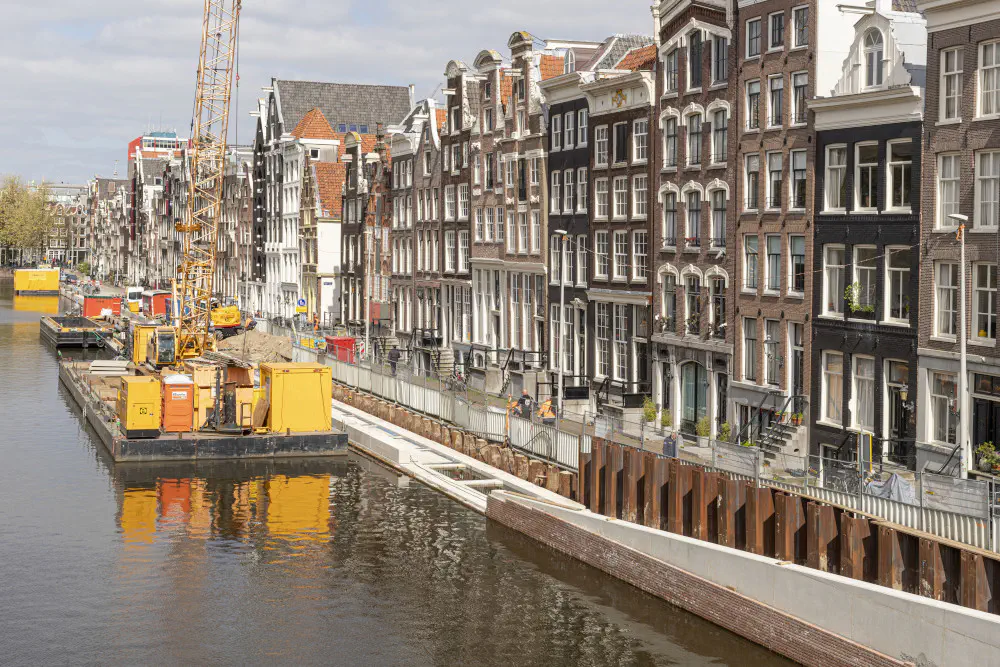 Kademuren aan de Herengracht te Amsterdam